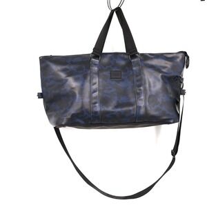 Duchamp Blue Camo Rubberized Duffle Bag Trolley Strap Laptop USB Port Travel Gym